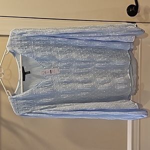 White House Black Market Light Blue Top NWT